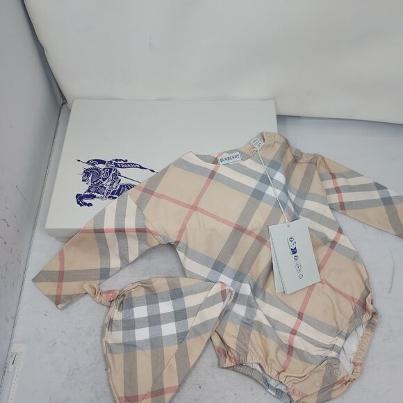 BURBERRY Baby Check Bodysuit Hat - Picture 5 of 9